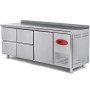 Soğutucu buzdolabı hazırlık buzdolaplarından bu tezgah buzdolabı 2 kapı+2 çekmeceli olup imalatı paslanmaz çelik malzemeden yapılmıştır - Tezgah buzdolabı satış telefonu 0212 2370749